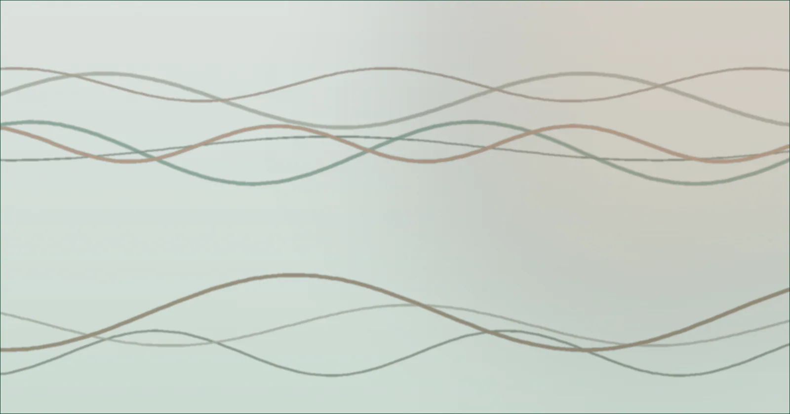 Muted green wave pattern suggesting a strip lit workshop