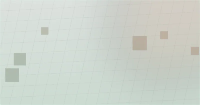 Fine grid pattern in green and clay standing for settled dust