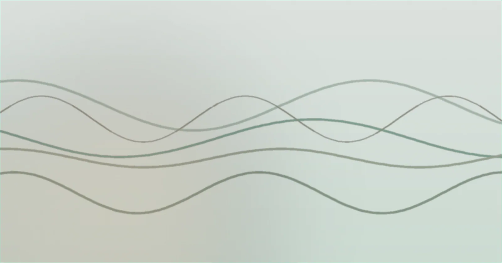 Green and clay wave pattern representing rows of leaves