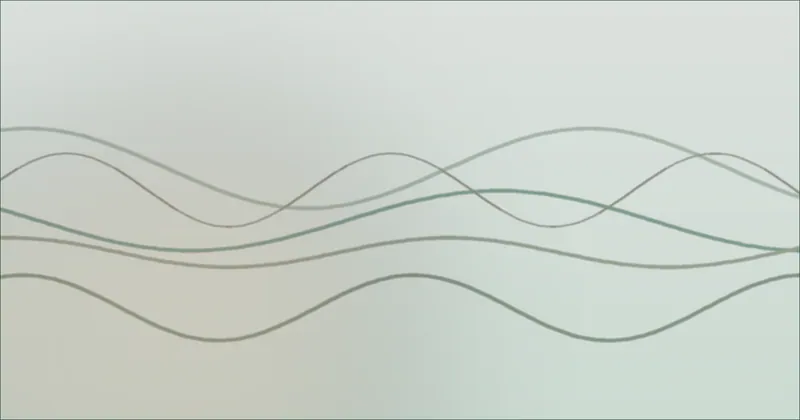 Green and clay wave pattern representing rows of leaves